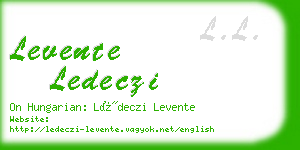 levente ledeczi business card